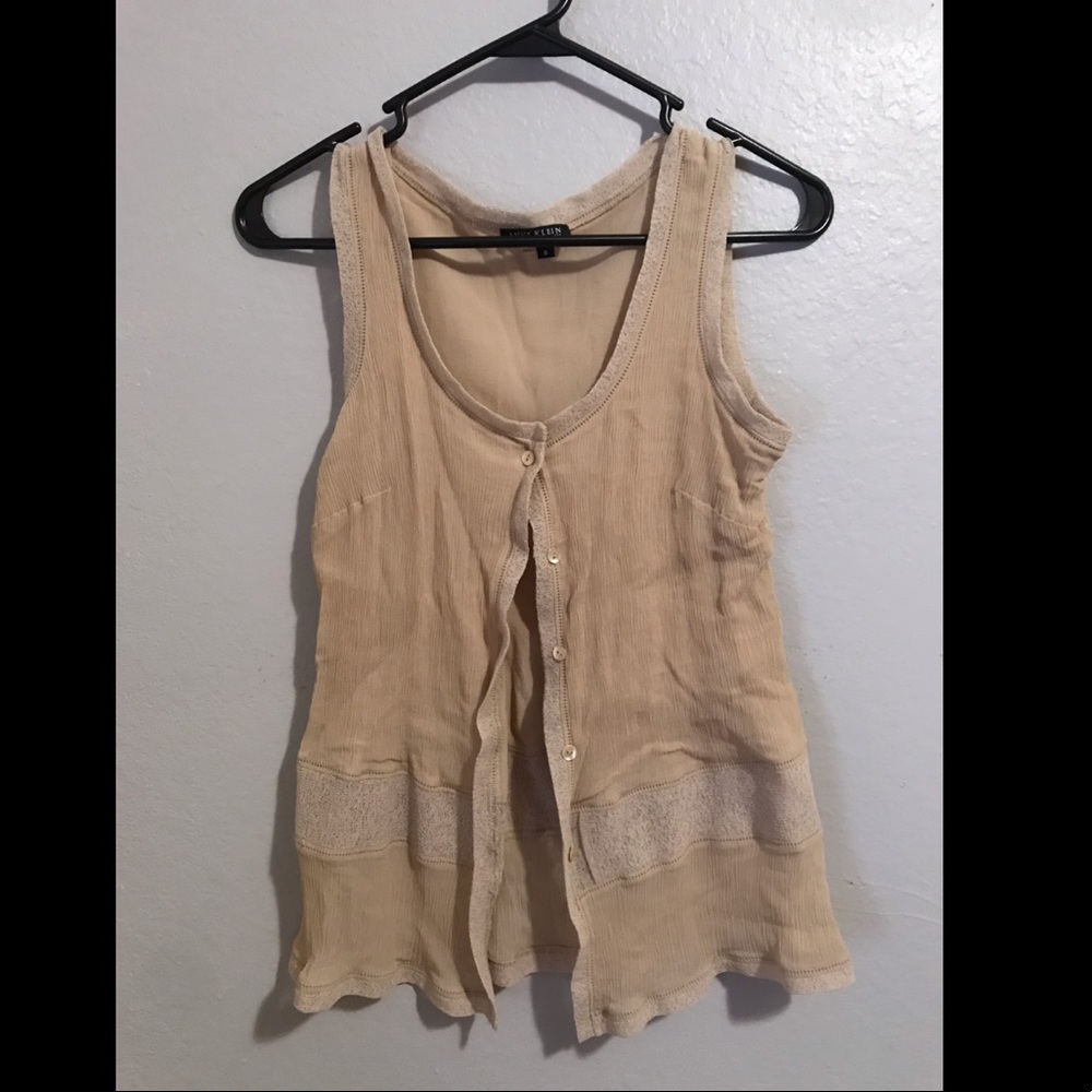 Tan top from Anne Klein